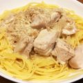 のわき0200's cooksnap of when they made 鶏肉のクリームパスタ.