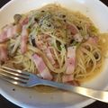 おおにしゃー's cooksnap of when they made キャベツとベーコンのペペロンチーノ.