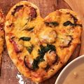 Rsuu's cooksnap of when they made バレンタインに♪ハートのピザ.