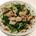 ﾌﾞﾗﾁｪﾘ's cooksnap of when they made ぱぱっと♪豚肉と春菊の柚子胡椒炒め.