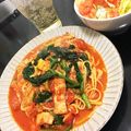 クックAG5KLC☆'s cooksnap of when they made ♡ほうれん草とツナのトマトソースパスタ♡.