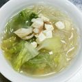 myとんすけ's cooksnap of when they made 白菜とツナと春雨のあったか生姜スープ.