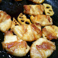みさ★あや's cooksnap of when they made 豚巻き蓮根の生姜焼き.