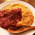 はるきゃり's cooksnap of when they made 簡単！ふわふわオムライストマトソースがけ.