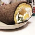 虎獅夢叶's cooksnap of when they made 節分にホケミで恵方巻シフォンロールケーキ.