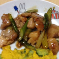 まいまま☆キッチン's cooksnap of when they made 簡単♡鶏肉とアスパラの焼肉たれ炒め.