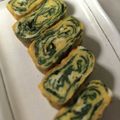 料理いちねんせい's cooksnap of when they made ほうれん草入り玉子焼.