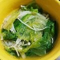 まりもＳＰ's cooksnap of when they made 【冷蔵庫掃除】レタスとえのきのスープ.