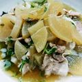 紋たま's cooksnap of when they made 豚と大根☆あっさり塩ニンニク煮物.