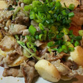 ことてる's cooksnap of when they made 豚こまと山芋・豆苗の麺つゆマヨ炒め.