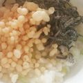 にゃにゃーん☆'s cooksnap of when they made あらら？おかゆに天かす＋塩こんぶで！.