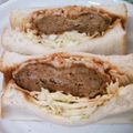 momo634's cooksnap of when they made 揚げずにオーブンで「メンチカツサンド」♪.