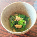 jimm's cooksnap of when they made 春 （菜の花）とあさりの出汁おひたし.