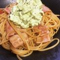 ノブさんママ's cooksnap of when they made 簡単♪ アボカドとベーコンのパスタ✿.