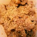 393toomoti's cooksnap of when they made 焼肉用豚バラで生姜焼き.