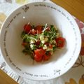 sumirenore's cooksnap of when they made チーズ、トマト、かいわれの簡単サラダ♥.