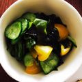 かまめ♪'s cooksnap of when they made ミニトマト入り！きゅうりとワカメの酢の物.