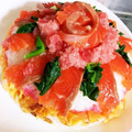 クック6IXIHJ☆'s cooksnap of when they made 簡単★サーモンといくらのケーキ寿司.