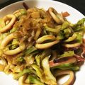 ayakocook's cooksnap of when they made キャベツといかのオイカレー炒め.
