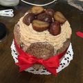knraaa's cooksnap of when they made ＊ブッシュドノエル 風 モンブラン＊.