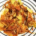 マーイチン's cooksnap of when they made ご飯が進むおかず☆鶏ごぼうキムチ炒め.