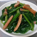 ももりん818's cooksnap of when they made ほうれん草とウィンナー☆めんつゆ炒め.