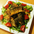 miyuko＊'s cooksnap of when they made さんまの竜田揚げ野菜たっぷり南蛮.