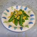 龍青空ママ's cooksnap of when they made スナップエンドウと卵の柚子胡椒炒め.