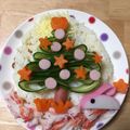 クックMU5D5Q☆'s cooksnap of when they made クリスマスツリー☆ちらし寿司.