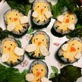 みほえり's cooksnap of when they made 巻き寿司☆簡単♩恵方巻き☆酉年☆キャラ弁.