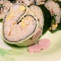 みほえり's cooksnap of when they made バレンタイン♡ハートの巻き寿司ケーキ.