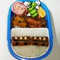 ハナチビ's cooksnap of when they made ウインナー電車のお弁当　キャラ弁.