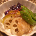 dimbula121's cooksnap of when they made 秋野菜と豚の揚げ浸し.