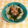 オレンジリング's cooksnap of when they made 血液さらさら？玉ねぎとワカメのおひたし.