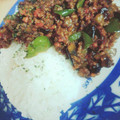 お菓子女子's cooksnap of when they made 茄子のキーマカレー簡単♪.
