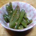 単！！'s cooksnap of when they made シリコンスチーマーでピーマンのゴマ和え☆.