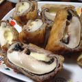 太郎と花子と私's cooksnap of when they made 椎茸肉巻き クリームチーズバジル.
