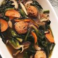 hrik's cooksnap of when they made 簡単！小松菜ともやし挽き肉の和風煮込み＊.