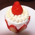 なっっつつ's cooksnap of when they made 1歳のバースデーケーキ♡誕生日プレートに.