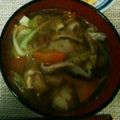 rie317's cooksnap of when they made 野菜たっぷり 【ひっつみ汁】.