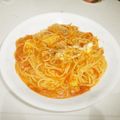 のかまるこ's cooksnap of when they made 簡単一人ランチに。クリーミートマトパスタ.