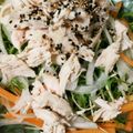 mikigohan's cooksnap of when they made 蒸し鶏と水菜のさっぱりサラダ.