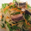 きなめし's cooksnap of when they made イワシとごぼう・ピーマンの酢の物♪.