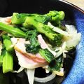 ♥︎yaya♥︎'s cooksnap of when they made 菜の花とベーコンの炒めもの.