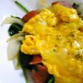 悠おかしゃん's cooksnap of when they made ほうれん草のバター炒め・チー玉子のせ♪.