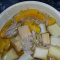紅茶とチーズケーキ's cooksnap of when they made 簡単揚げ豆腐とかぼちゃとエノキの煮物.