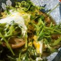 低カロ探検隊's cooksnap of when they made 車麩と豆苗の卵とじ.
