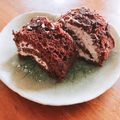 クックXK00DR☆'s cooksnap of when they made チョコ入り♡しっとりチョコロールケーキ♬.