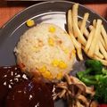 horikazu's cooksnap of when they made 炊飯器で作る簡単ピラフ.
