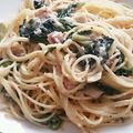 ★miu★★'s cooksnap of when they made ほうれん草とベーコンのクリームパスタ.